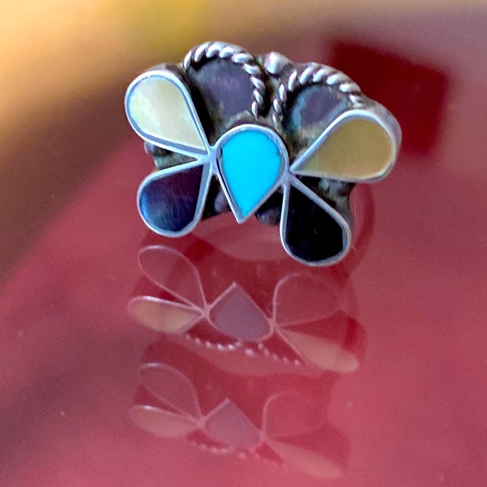 Butterfly Inlay Ring 925